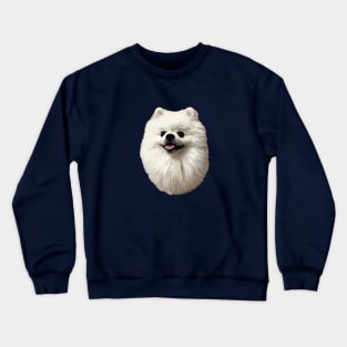 Pomeranian Cute White Puppy Dog Crewneck Sweatshirt